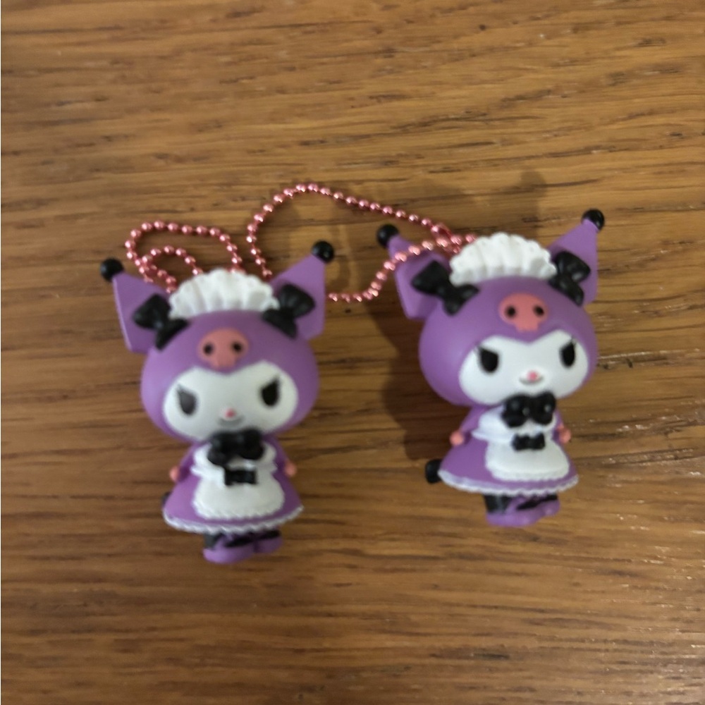 Sanrio Kuromi Sweet Lolita collectible mini figures Keychain Bag Charms Set of 2